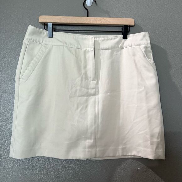 Izod Cream Mini Skirt Casual Work - Picture 1 of 10